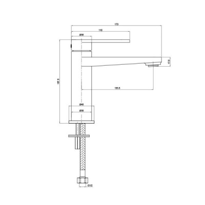 Bateria umywalkowa Cetus Chrome