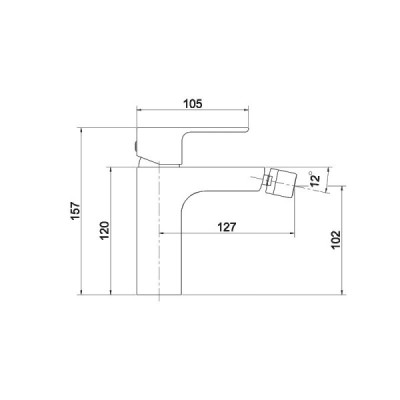 Bateria bidetowa Aquila Matt Black