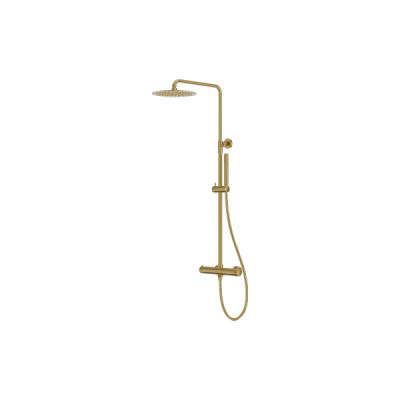 Natynkowy zestaw prysznicowy z deszczownicą Orion Brushed Gold