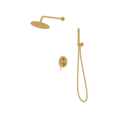 Podtynkowy zestaw prysznicowy z deszczownicą Orion Brushed Gold