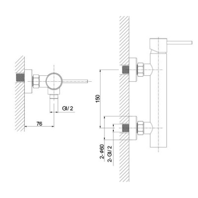 Bateria prysznicowa Orion Brushed Gold