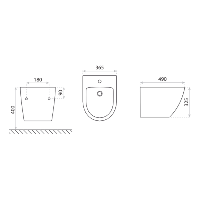 Bidet wiszący Sinto