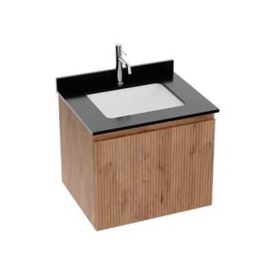 Szafka wisząca z blatem i umywalką Irvine Wood 600