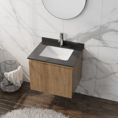 Szafka wisząca z blatem i umywalką Irvine Wood 600