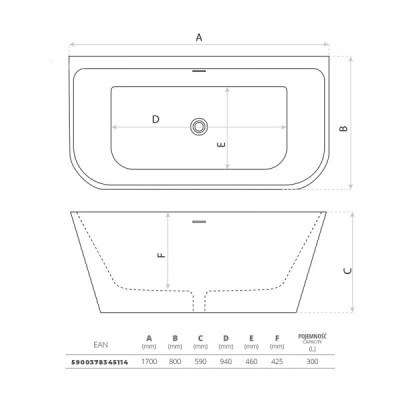 Wanna przyścienna Elias 1700