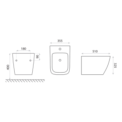 Bidet wiszący Onil Black