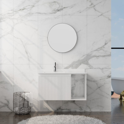 Szafka wisząca z blatem i umywalką Kent White 900