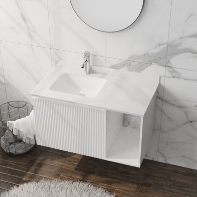 Szafka wisząca z blatem i umywalką Kent White 900