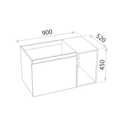 Szafka wisząca z blatem i umywalką Kent White 900