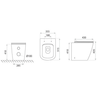 Miska stojąca WC Tyber
