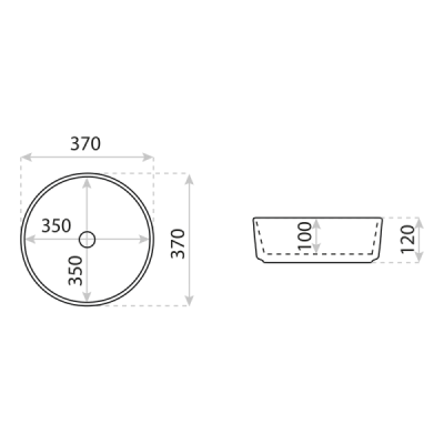 Umywalka nablatowa Merida Black