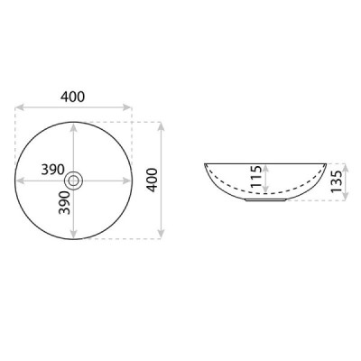 Umywalka nablatowa Rosa Gold