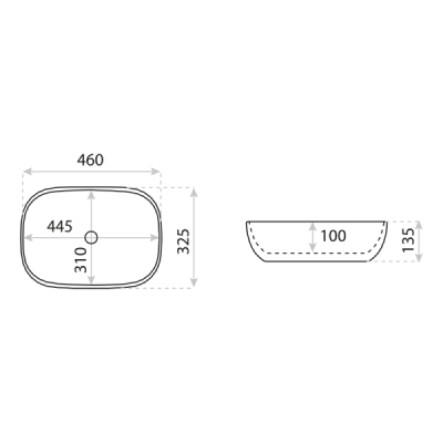 Umywalka nablatowa Costa Brushed Gold