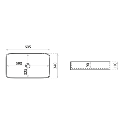 Umywalka nablatowa Pasana Green