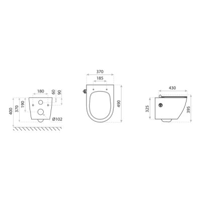 Miska wisząca Lavita SALTO z funkcją bidetu