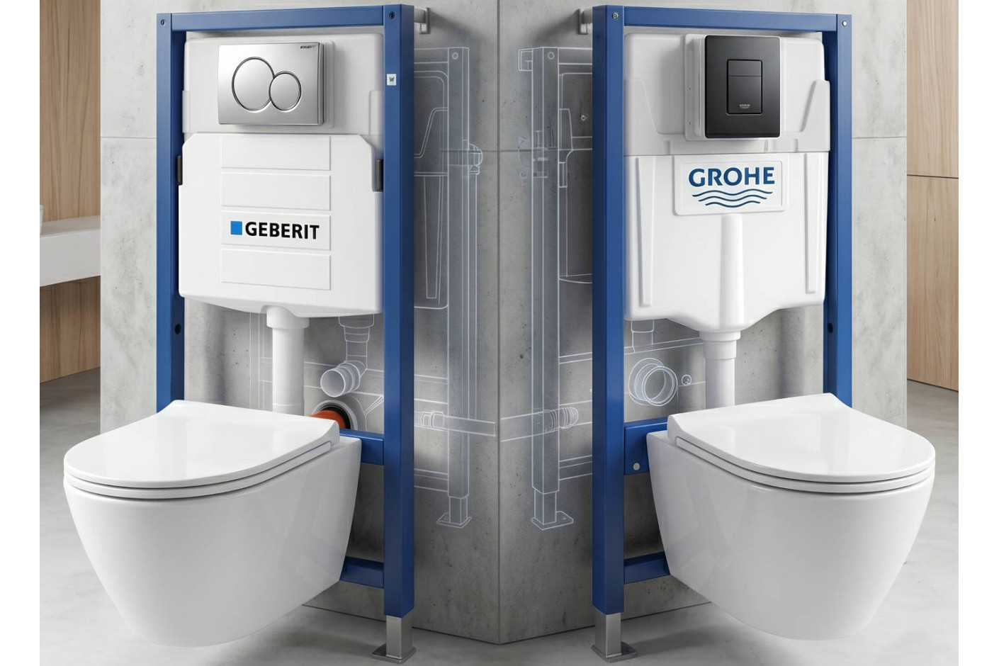 Geberit czy Grohe? Który zestaw podtynkowy WC wybrać do swojej łazienki