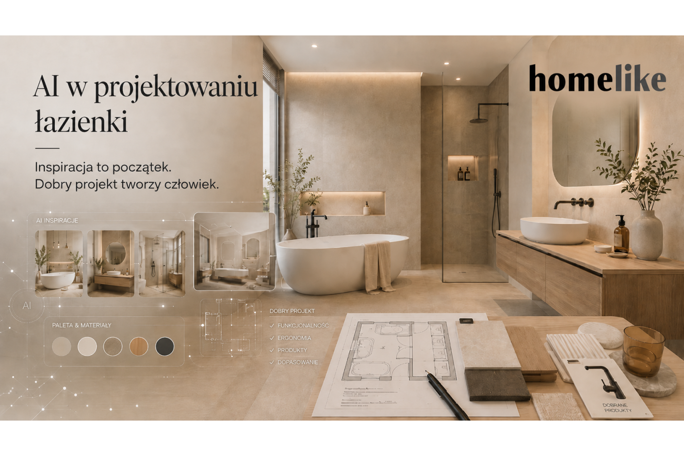 AI zaprojektuje łazienkę? Sprawdź, dlaczego dobry projekt nadal zaczyna się od człowieka